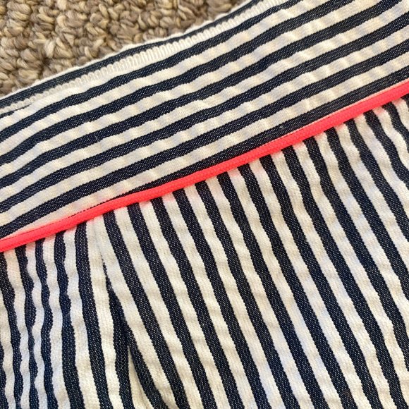 J. Crew Seersucker Stripe No. 2 Pencil Skirt with Neon Trim, Size 4 - Picture 7 of 10